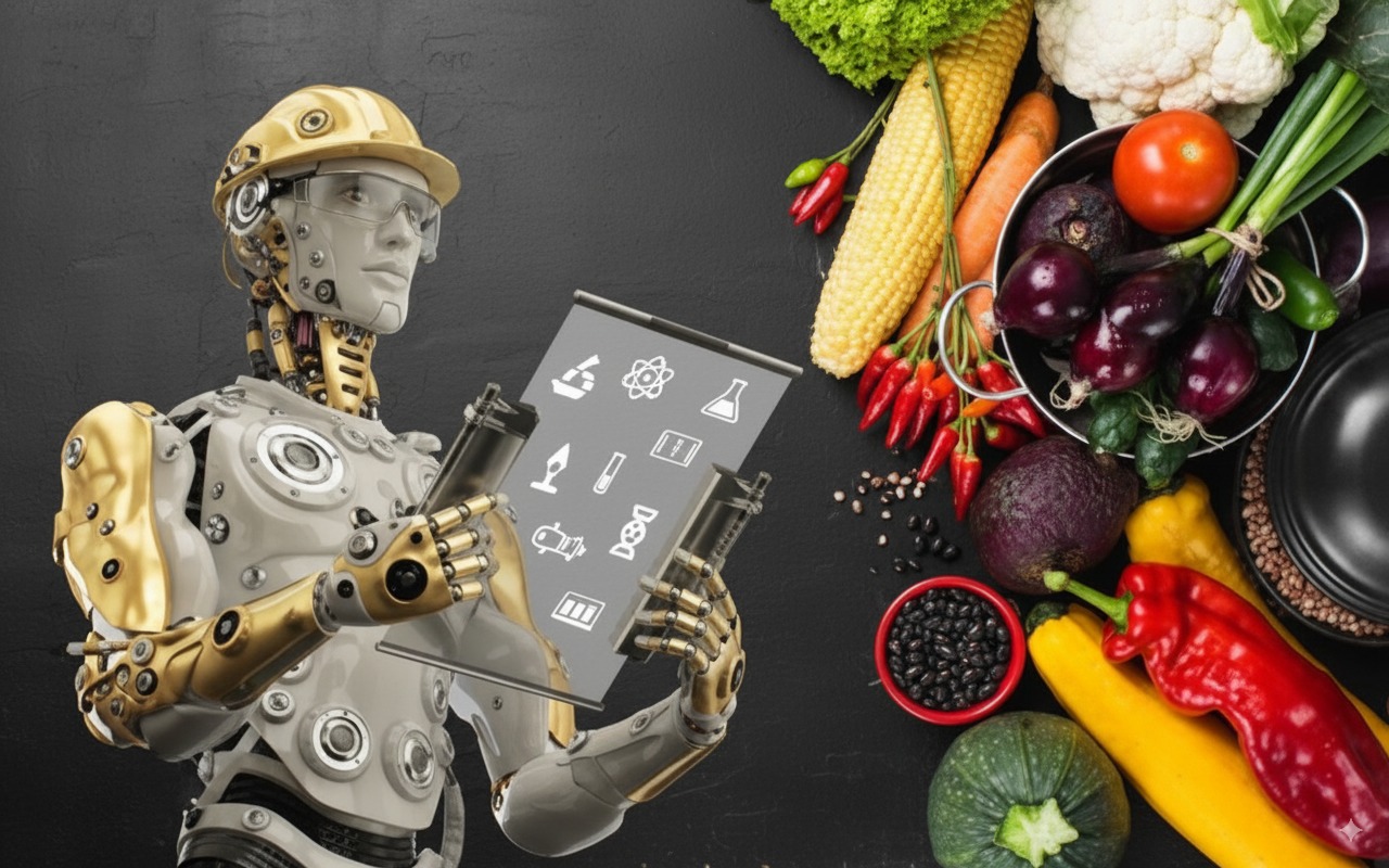 Visual representation of AI algorithm analyzing health data